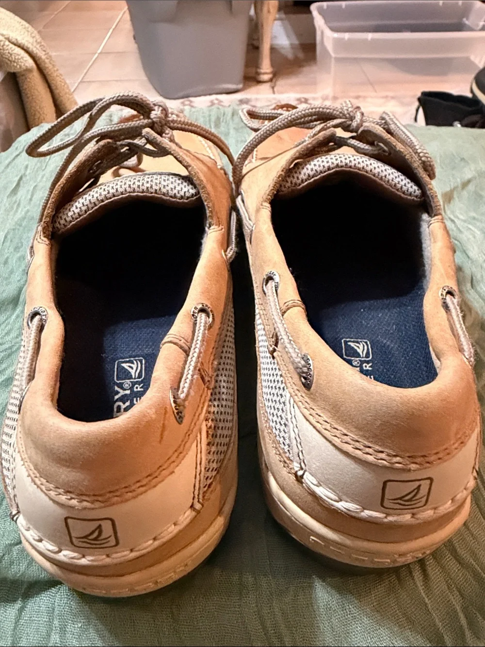 Sperry Men’s Light Brown/Tan Leather Boat Shoes